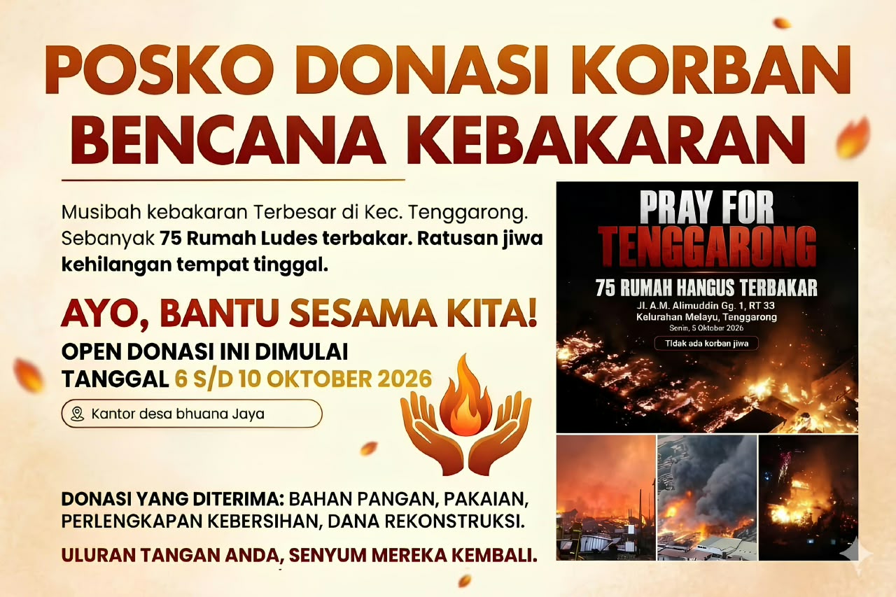 Pemdes Bhuana Jaya Galang Dana untuk Korban Kebakaran di Kota Tenggarong