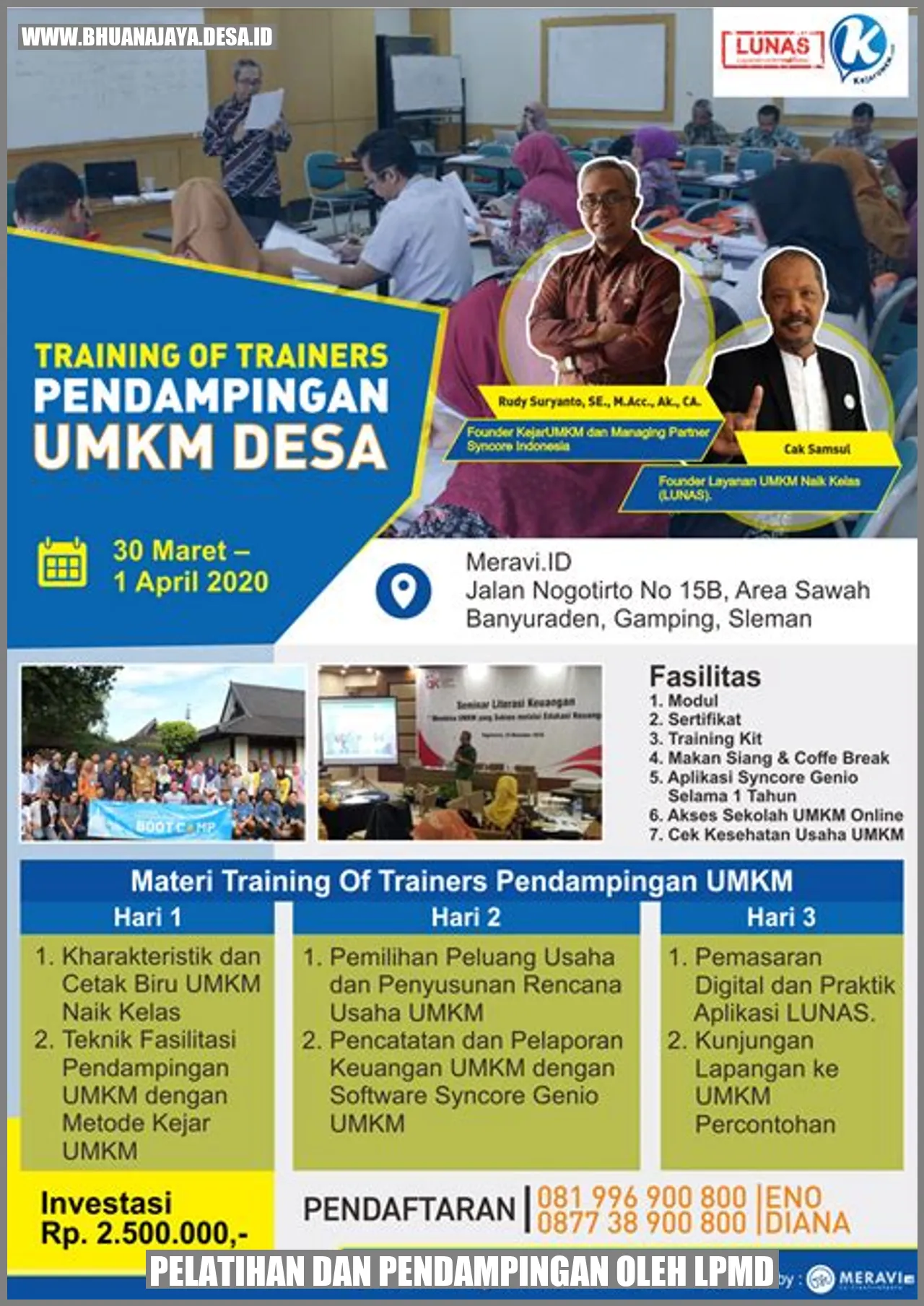 Pelatihan dan Pendampingan oleh LPMD - Desa Bhuana Jaya Jaya