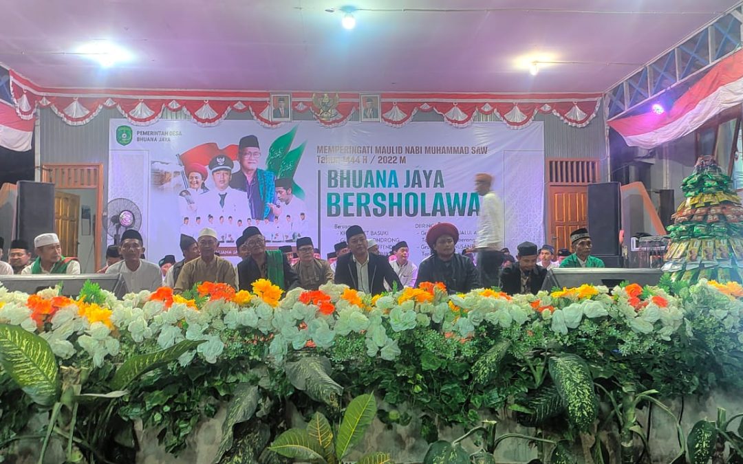 Desa Bhuana Jaya Bersholawat Peringati Maulid Nabi Besar Muhammad SAW 1444 H