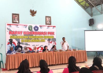 RAKOR PKK TINGKAT KECAMATAN DILAKSANAKAN DIDESA BHUANA JAYA.