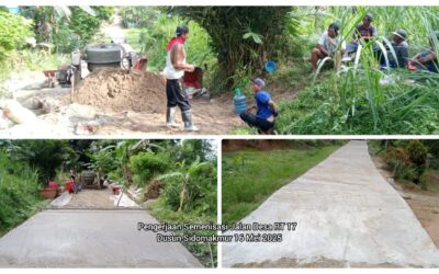 Semenisasi Jalan Desa RT 17 Dusun Sidomakmur Tahun 2025