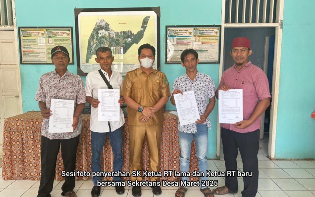 “Serah Terima Kepemimpinan RT 09 dan RT 10 Desa Bhuana Jaya ”