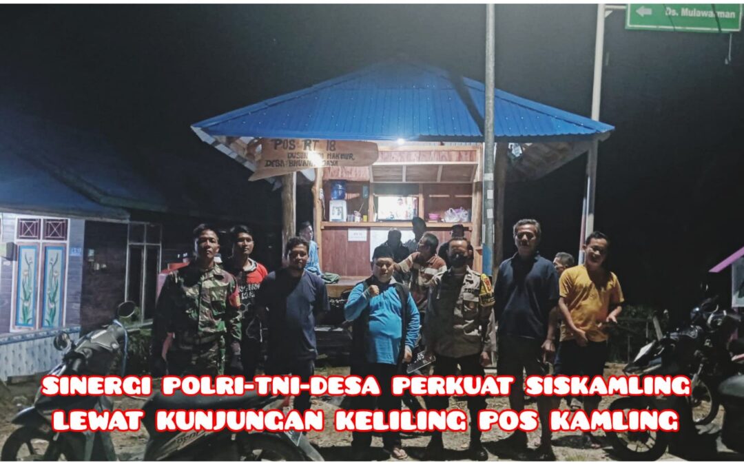 Sinergi Polri-TNI-Desa Perkuat Siskamling Lewat Kunjungan Keliling Pos