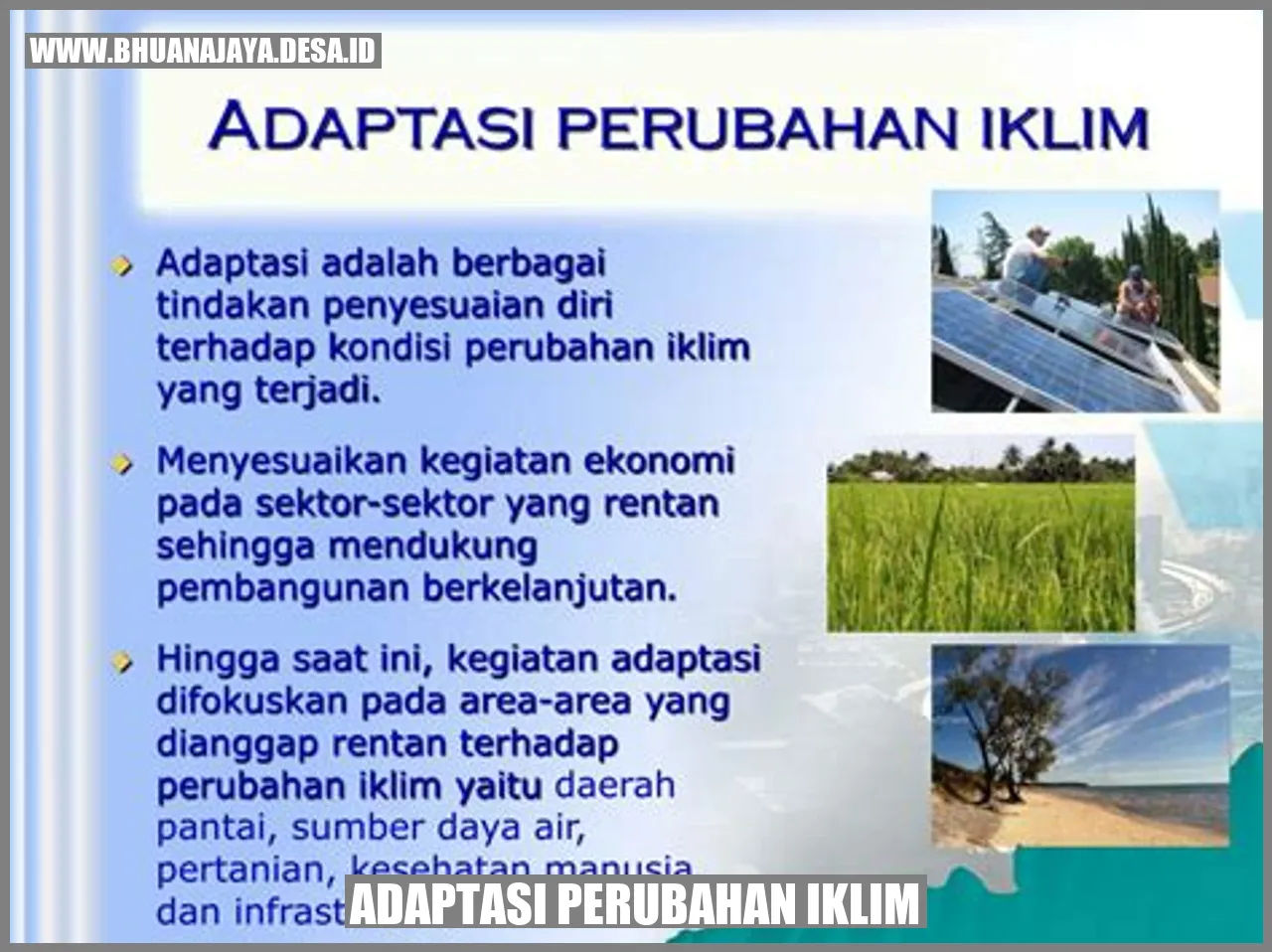 gambar Adaptasi perubahan iklim