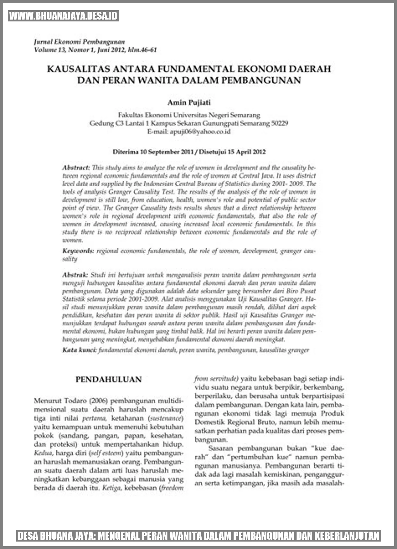 Desa Bhuana Jaya: Mengenal Peran Wanita dalam Pembangunan dan Keberlanjutan