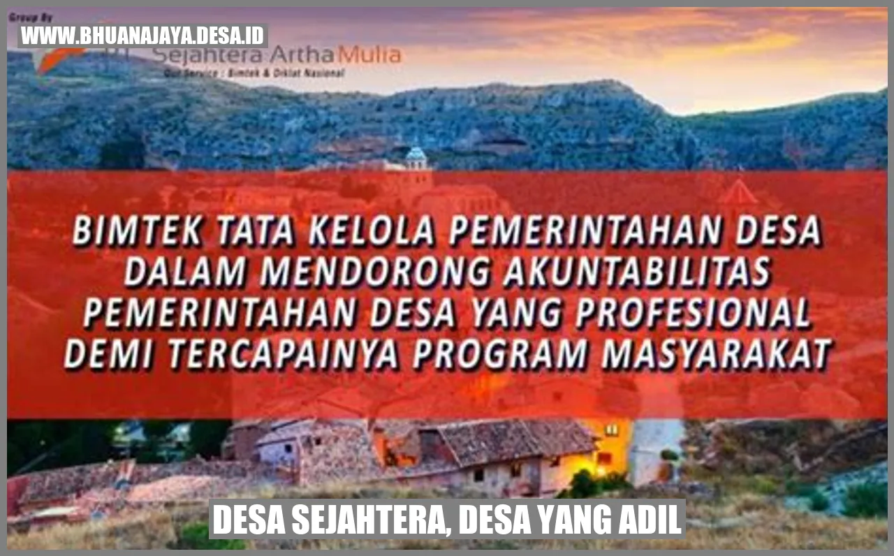 Desa Sejahtera, Desa yang Adil