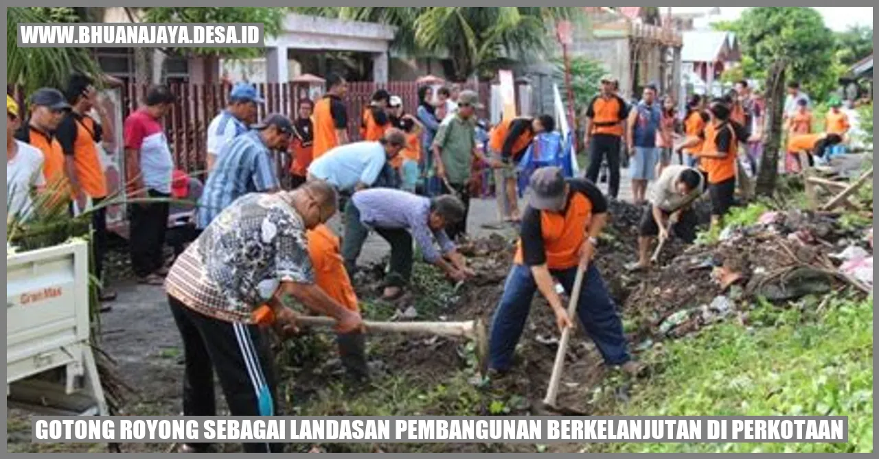 Gotong Royong sebagai Landasan Pembangunan Berkelanjutan di Perkotaan