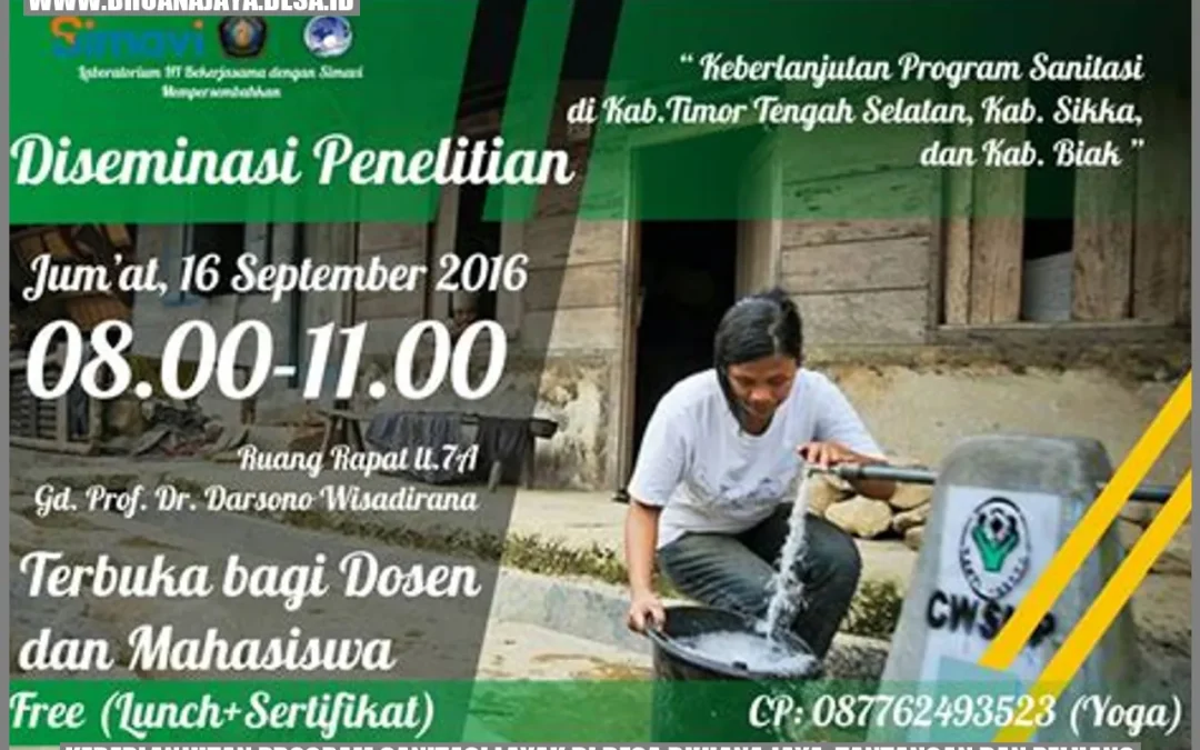 Keberlanjutan Program Sanitasi Layak di Desa Bhuana Jaya: Tantangan dan Peluang