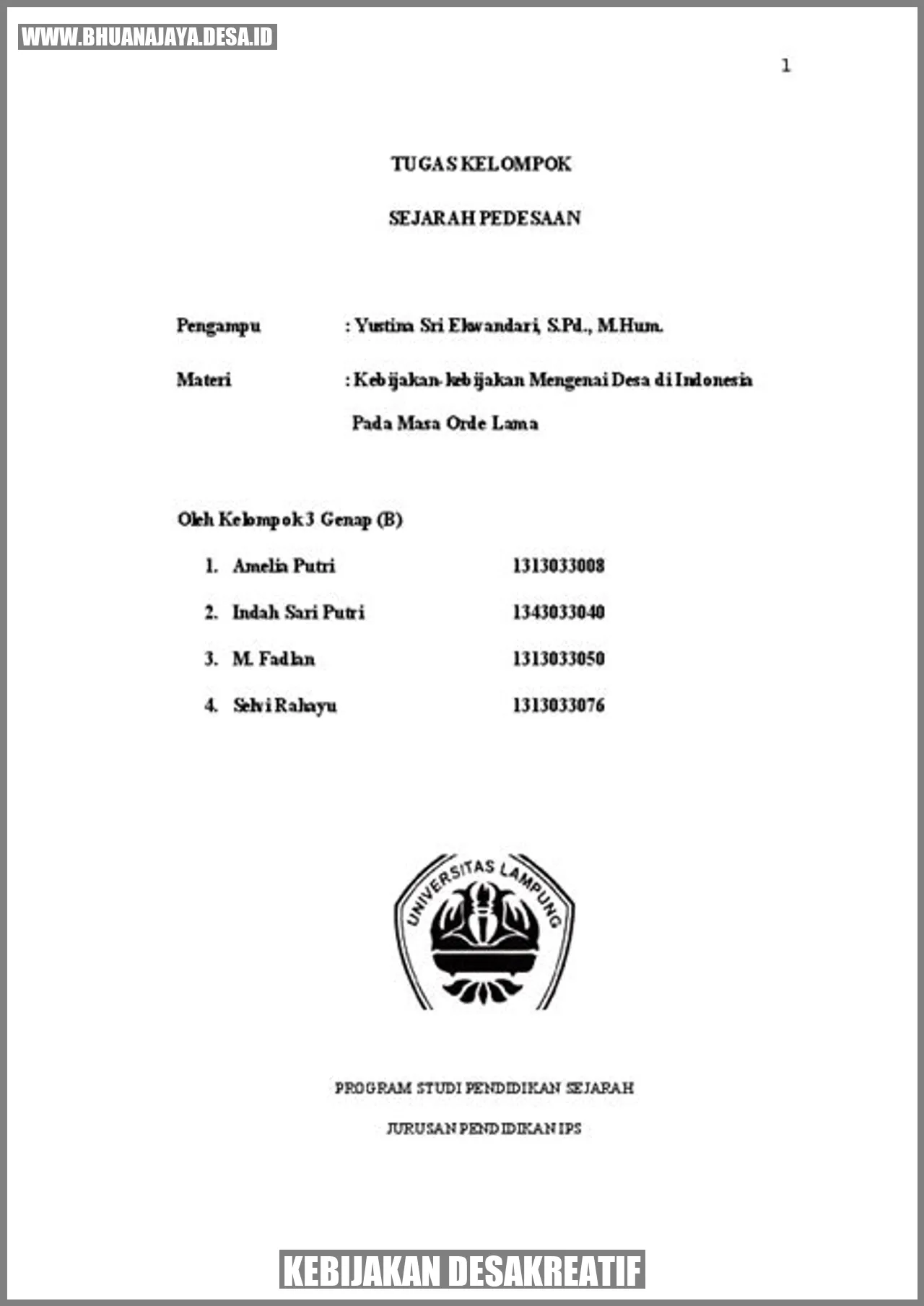 Kebijakan DesaKreatif