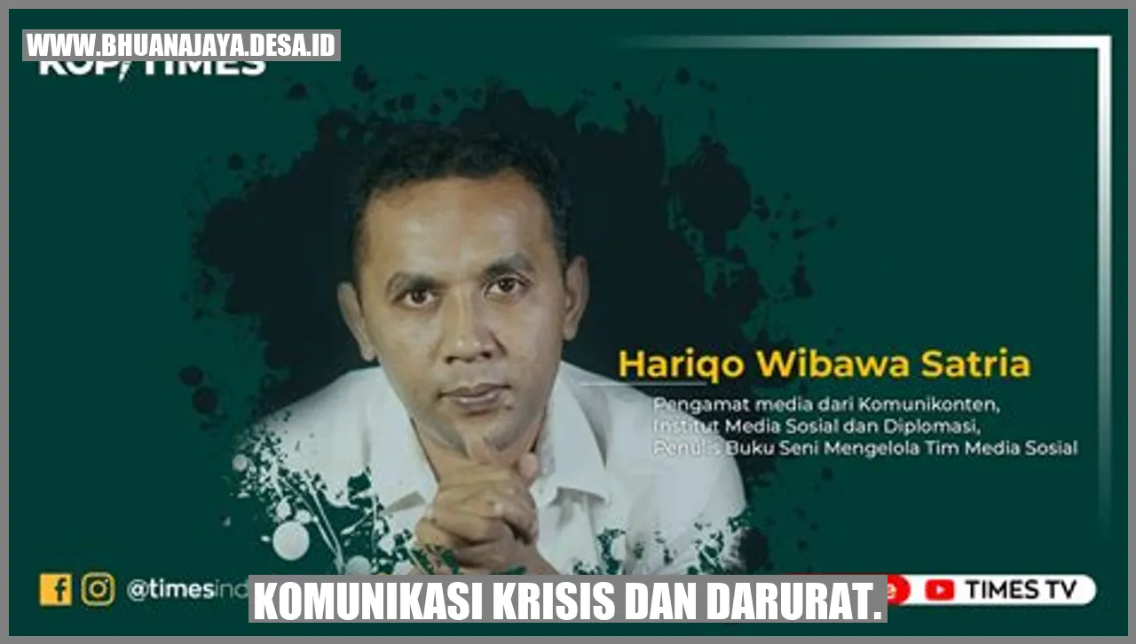Komunikasi Krisis dan Darurat.