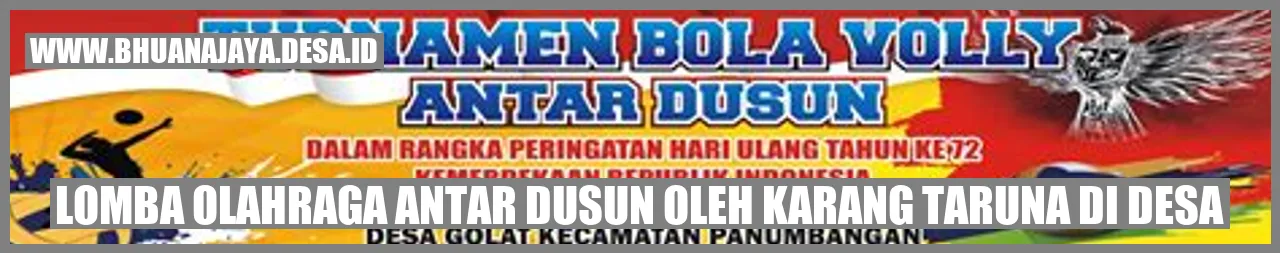 Lomba Olahraga Antar Dusun oleh Karang Taruna di Desa