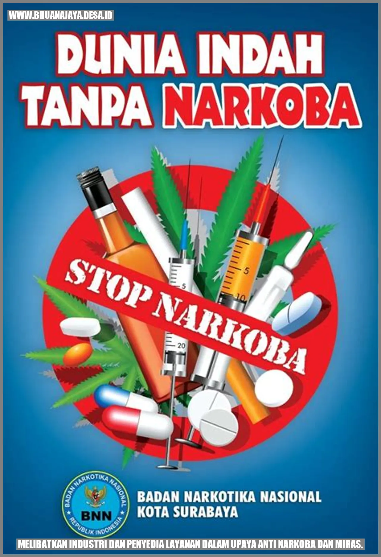 Melibatkan industri dan penyedia layanan dalam upaya anti narkoba dan miras.
