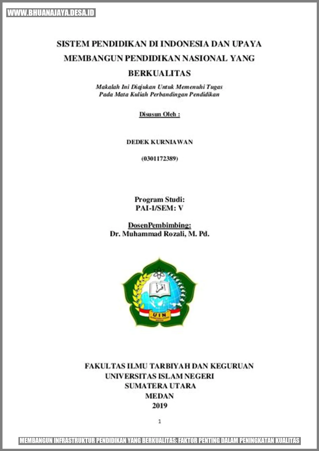Infrastruktur Pendidikan yang Berkualitas