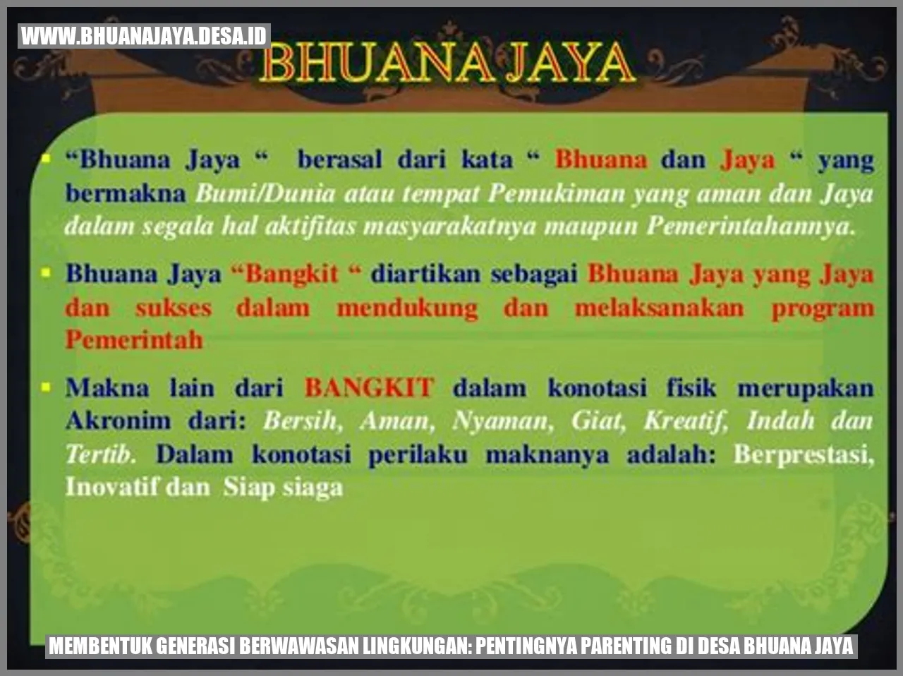 Membentuk Generasi Berwawasan Lingkungan: Pentingnya Parenting di Desa Bhuana Jaya