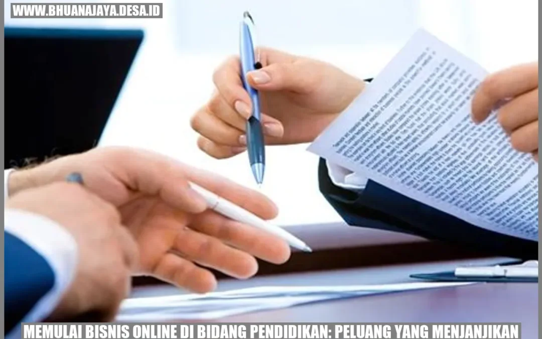 Memulai Bisnis Online di Bidang Pendidikan: Peluang yang Menjanjikan