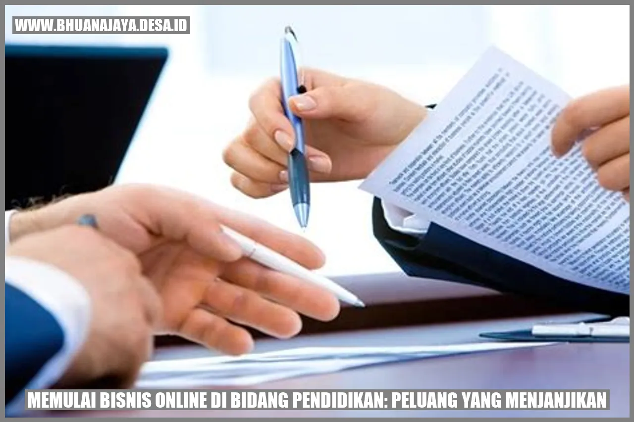 Memulai Bisnis Online di Bidang Pendidikan: Peluang yang Menjanjikan