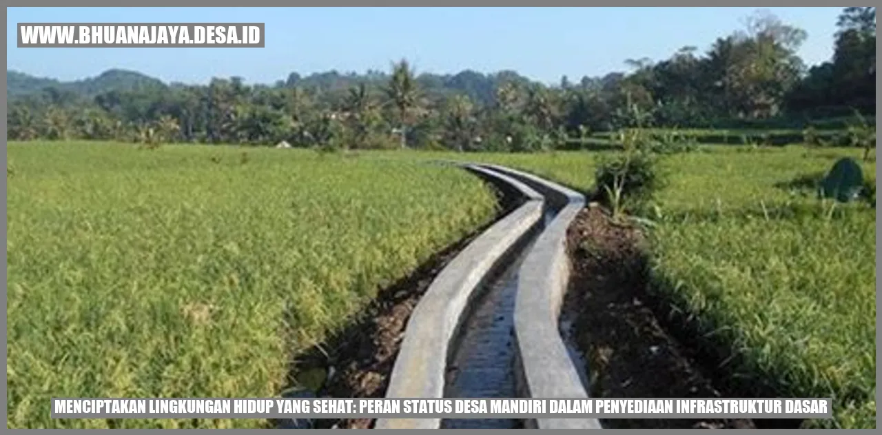 Menciptakan Lingkungan Hidup yang Sehat: Peran Status Desa Mandiri dalam Penyediaan Infrastruktur Dasar