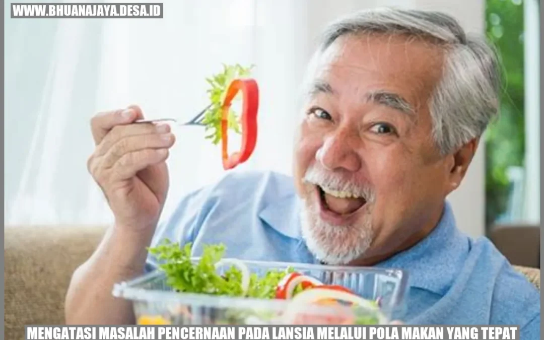 Mengatasi Masalah Pencernaan pada Lansia melalui Pola Makan yang Tepat