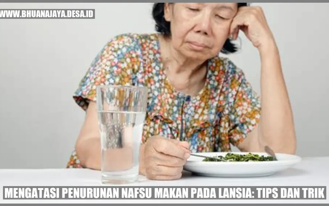 Mengatasi Penurunan Nafsu Makan pada Lansia: Tips dan Trik