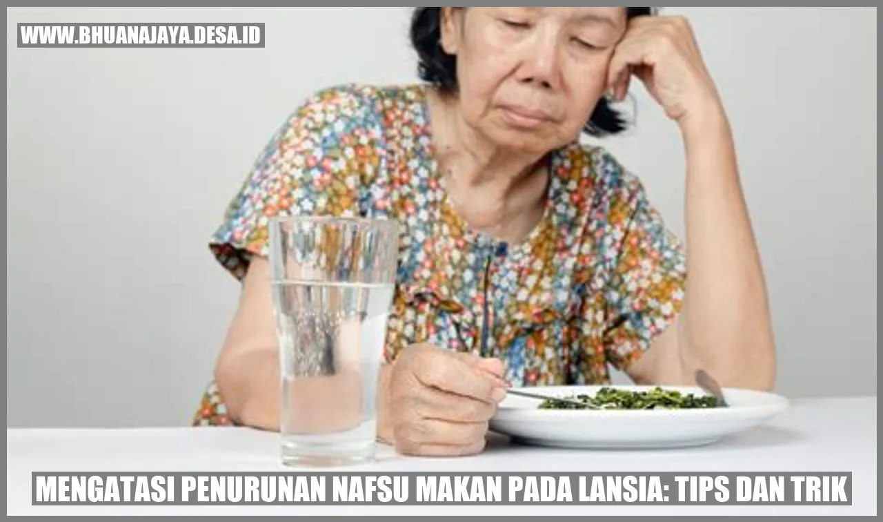Tips dan Trik Mengatasi Penurunan Nafsu Makan pada Lansia