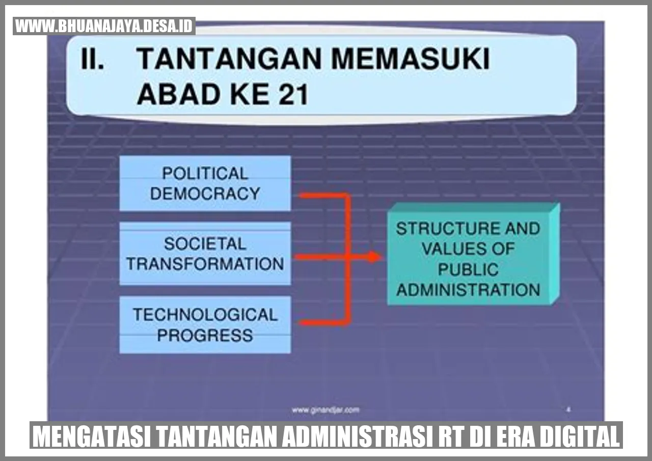 Mengatasi Tantangan Administrasi RT di Era Digital