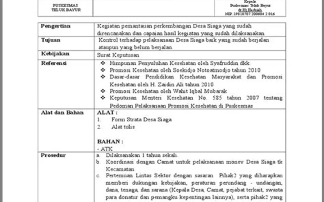 Monitoring dan Evaluasi Mutu Pendidikan Desa