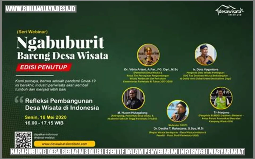 Narahubung Desa sebagai Solusi Efektif dalam Penyebaran Informasi Masyarakat