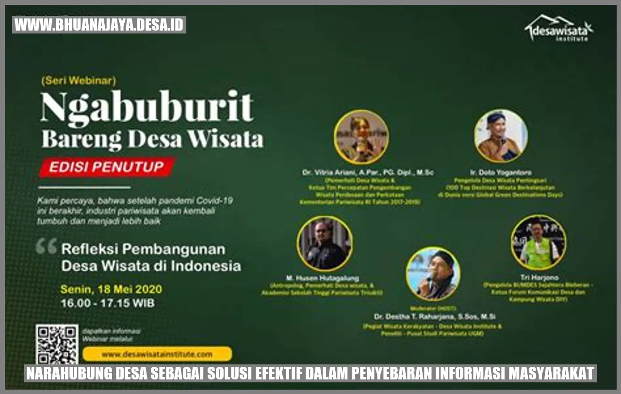 Narahubung Desa sebagai Solusi Efektif dalam Penyebaran Informasi Masyarakat