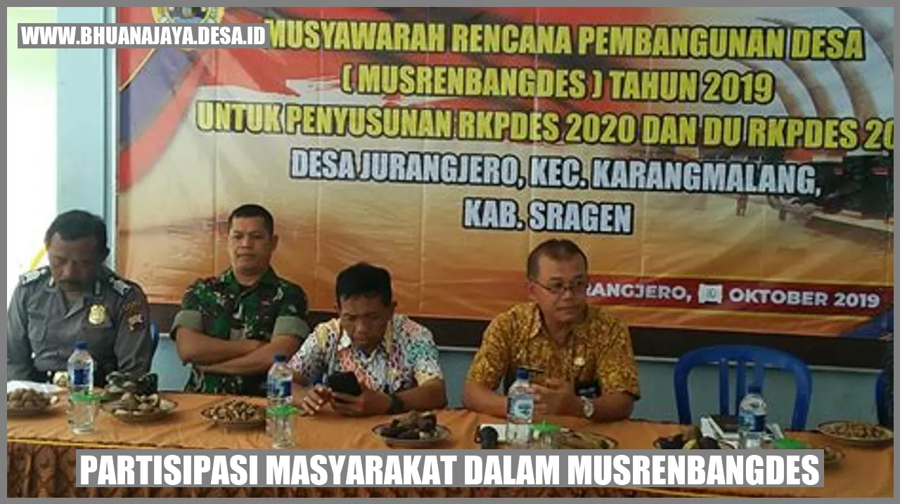 Partisipasi Masyarakat dalam Musrenbangdes