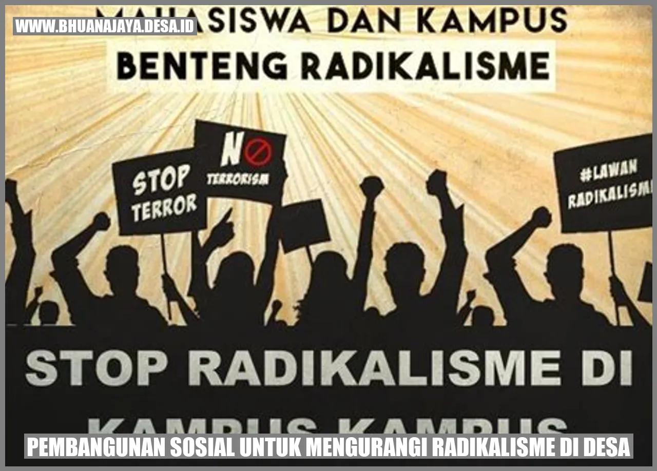 Pembangunan sosial untuk mengurangi radikalisme di desa