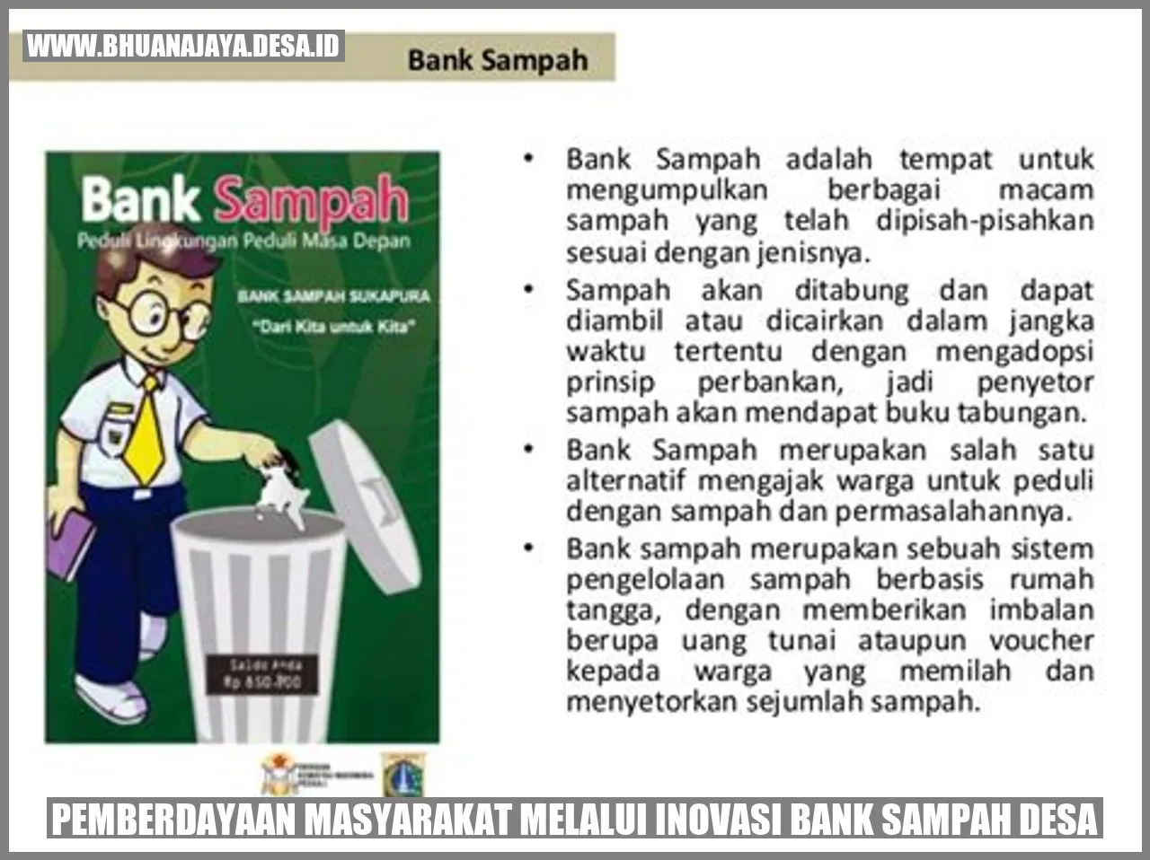 Pemberdayaan Masyarakat Melalui Inovasi Bank Sampah Desa