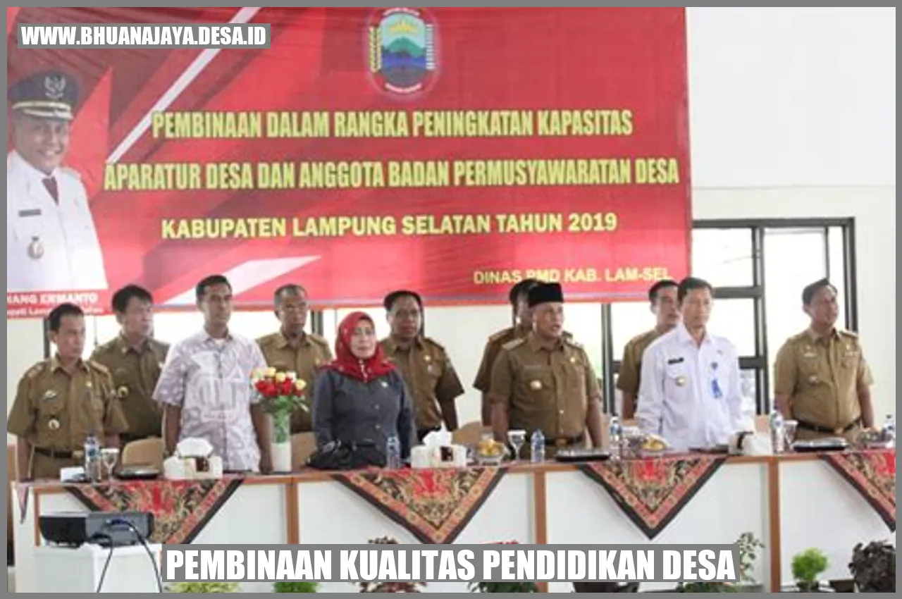 Pembinaan Kualitas Pendidikan Desa