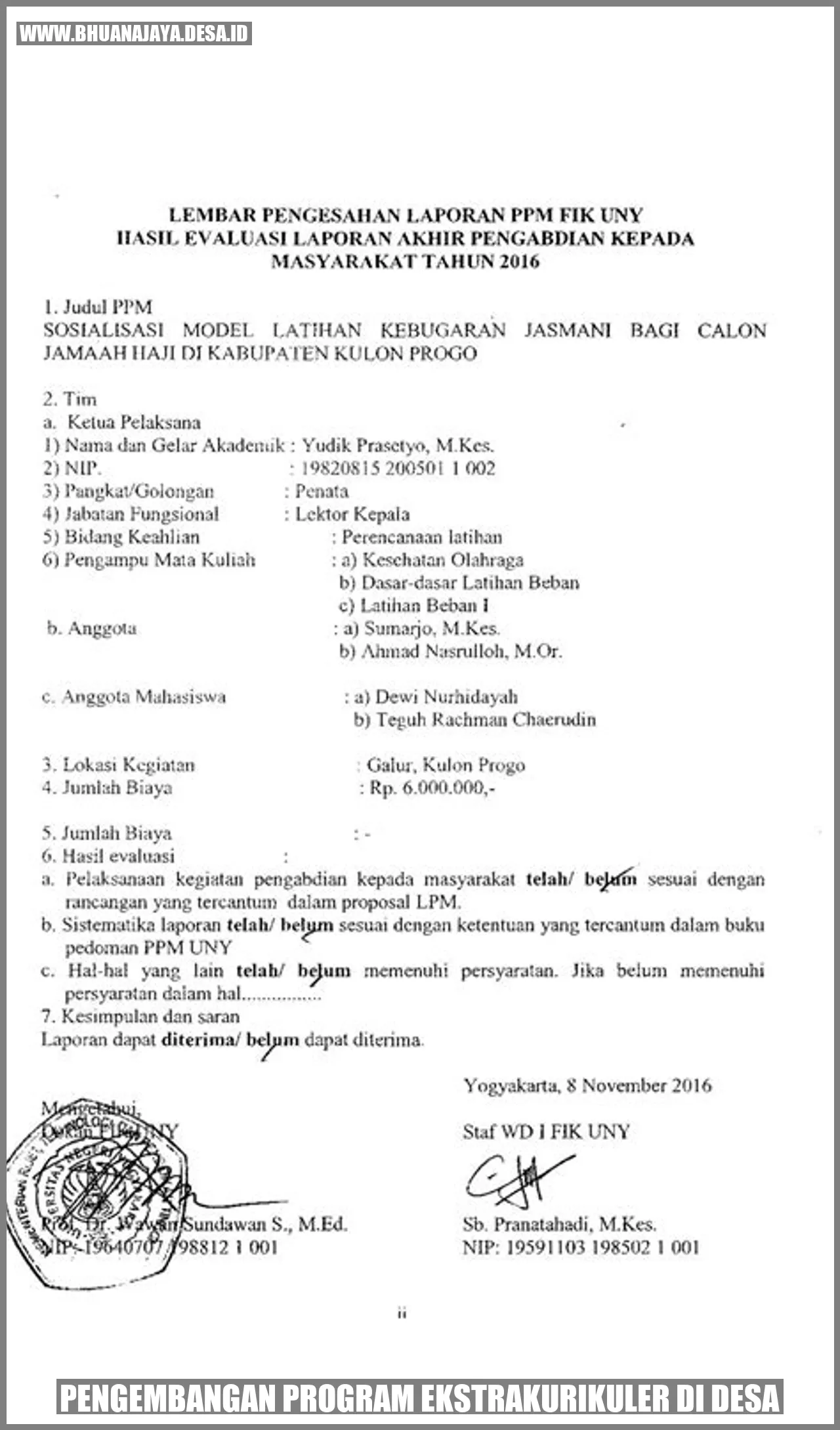 Pengembangan Program Ekstrakurikuler di Desa