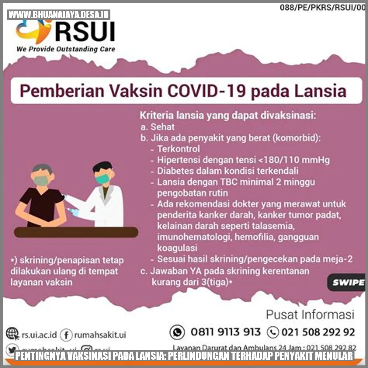 Pentingnya Vaksinasi pada Lansia: Perlindungan terhadap Penyakit Menular