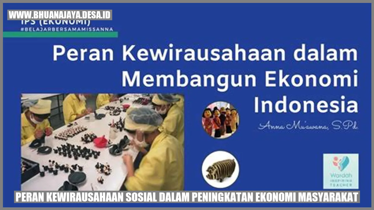 Peran Kewirausahaan Sosial dalam Peningkatan Ekonomi Masyarakat