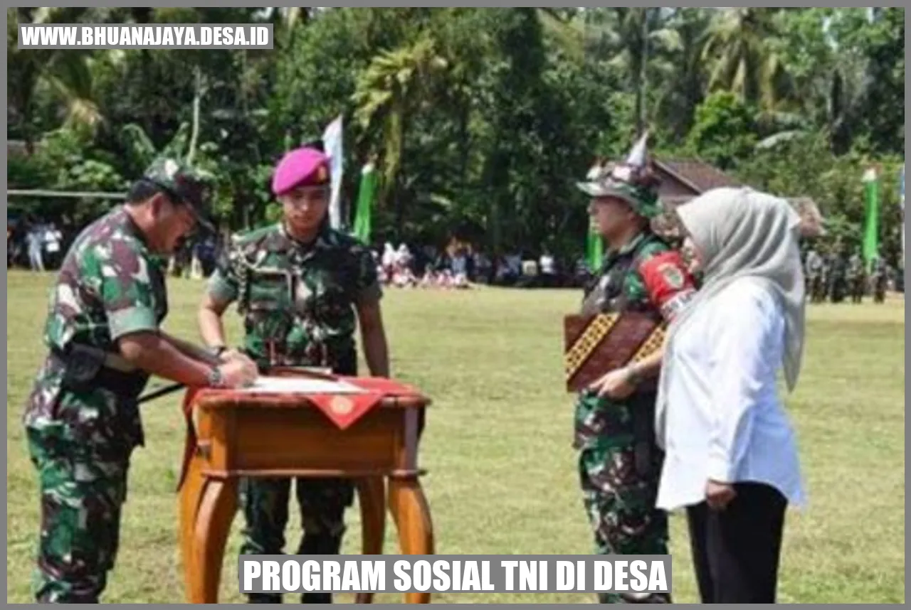 Program Sosial TNI di Desa