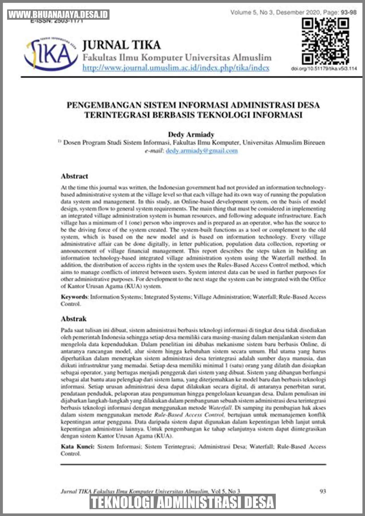 Teknologi Administrasi Desa