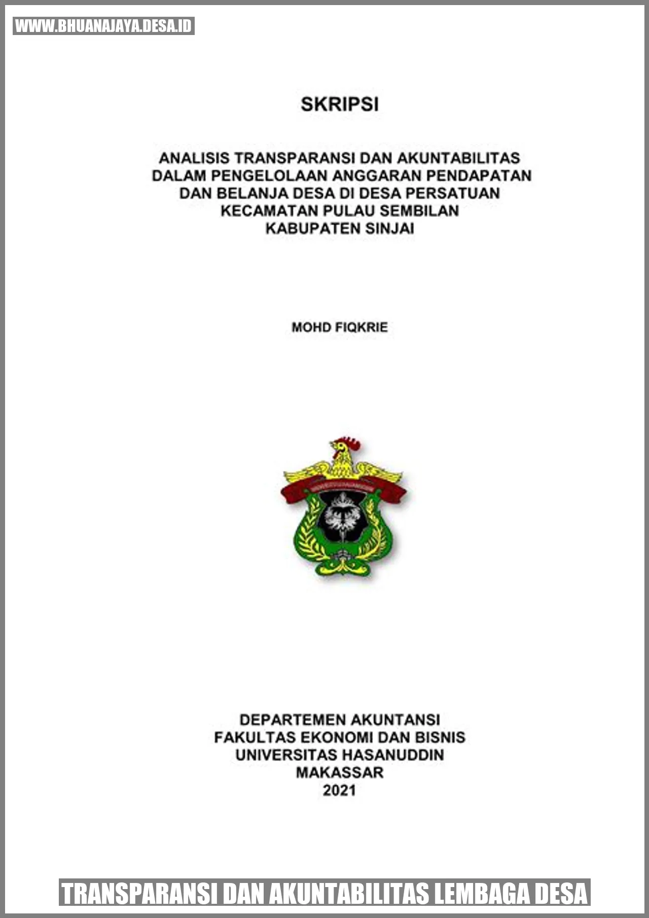 Transparansi dan Akuntabilitas Lembaga Desa