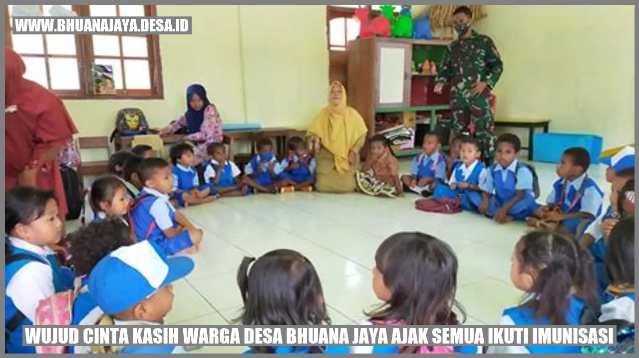Wujud Cinta Kasih, Warga Desa Bhuana Jaya Ajak Semua Ikuti Imunisasi